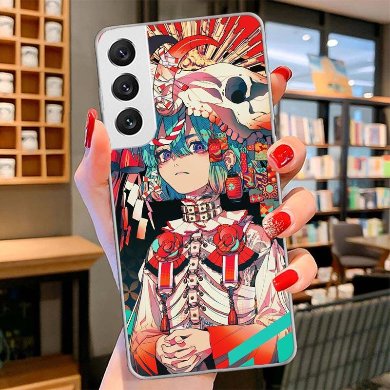 Japanese Style Anime Girl Cover Phone Case For Samsung Galaxy S26 S25 Edge S24 Ultra S23 S22 Plus S21 S20 FE Soft Fundas Shell G