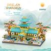 2350Pcs 3D Retro Chinese Villa Building Blocks Countyard Architecture Flower Garden Model Toys Creative DIY Blocks Bricks Decor