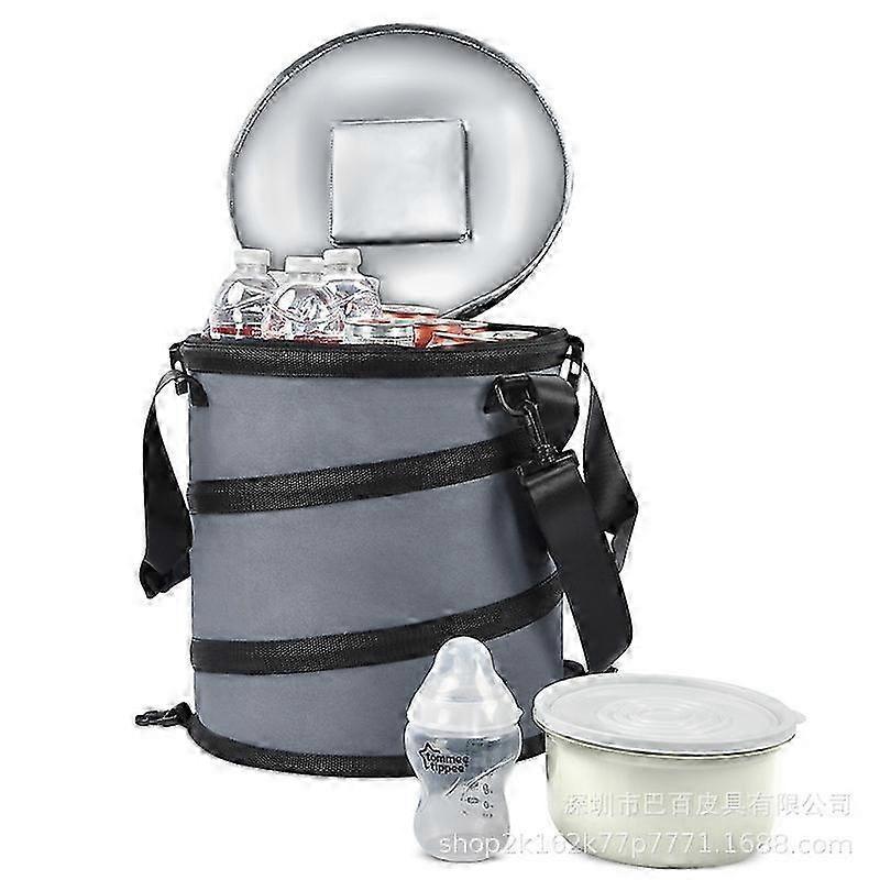 Picnic Food Storage Insulated Bag, Large Capacity, Foldable, Waterproof, Insulated Bag