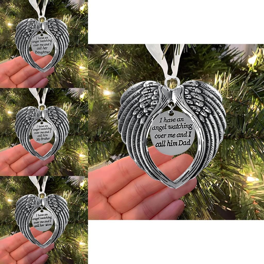 Heart Beautiful Shaped Angel Wings Memorial Ornament For Loved Ones Remembrance