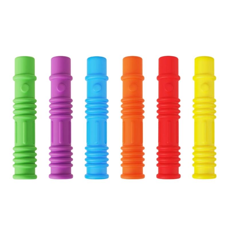 Chewable Pencil Covers Silicone Pencils Extender Pencil Tip Protector Stress Relief Sensory Toy for Kids Toddler Writing