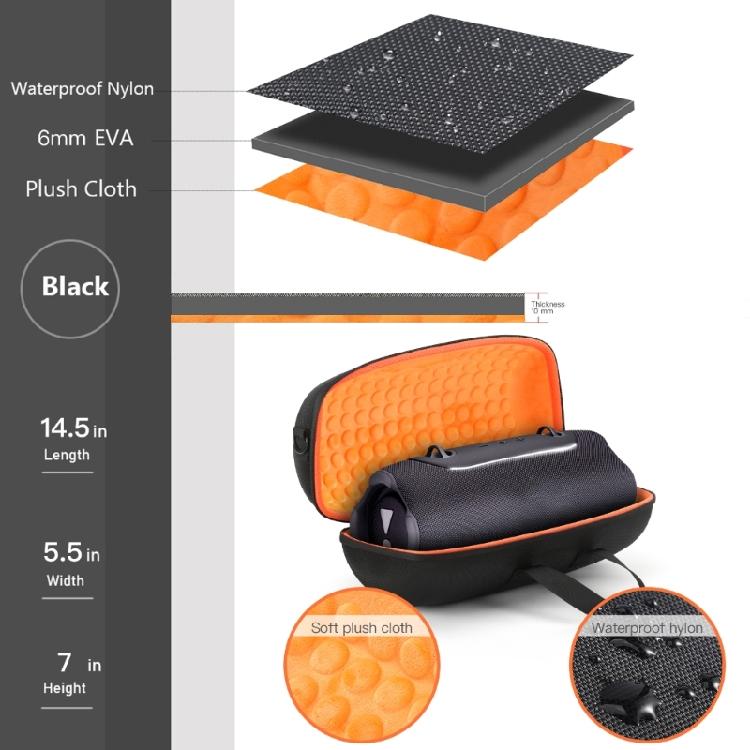Speaker Storage Bag with Molded Outer Shell, Soft Lining, Carry Handles, Separate Accessory Pouch, Outdoor Carry and Daily Storage For XTREME 5