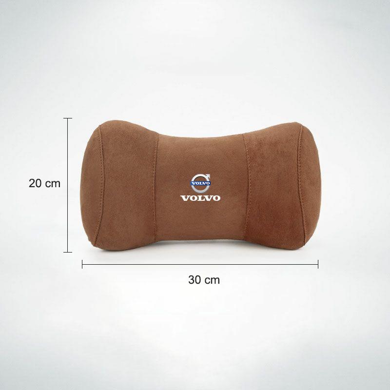 Cuscino per poggiatesta in cotone memory scamosciato per sedile auto per Volvo XC90 V90 V60 XC60 V40 EC40 EX40 S80 S60 S90 C40 XC40 V70 XC70 C30