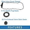 Valve Cover Gasket No.VS50808R/12595107/12607401 Cylinder Head Valve Seal Gasket for Chevrolet Camaro 2010-2015 Black 1 Set