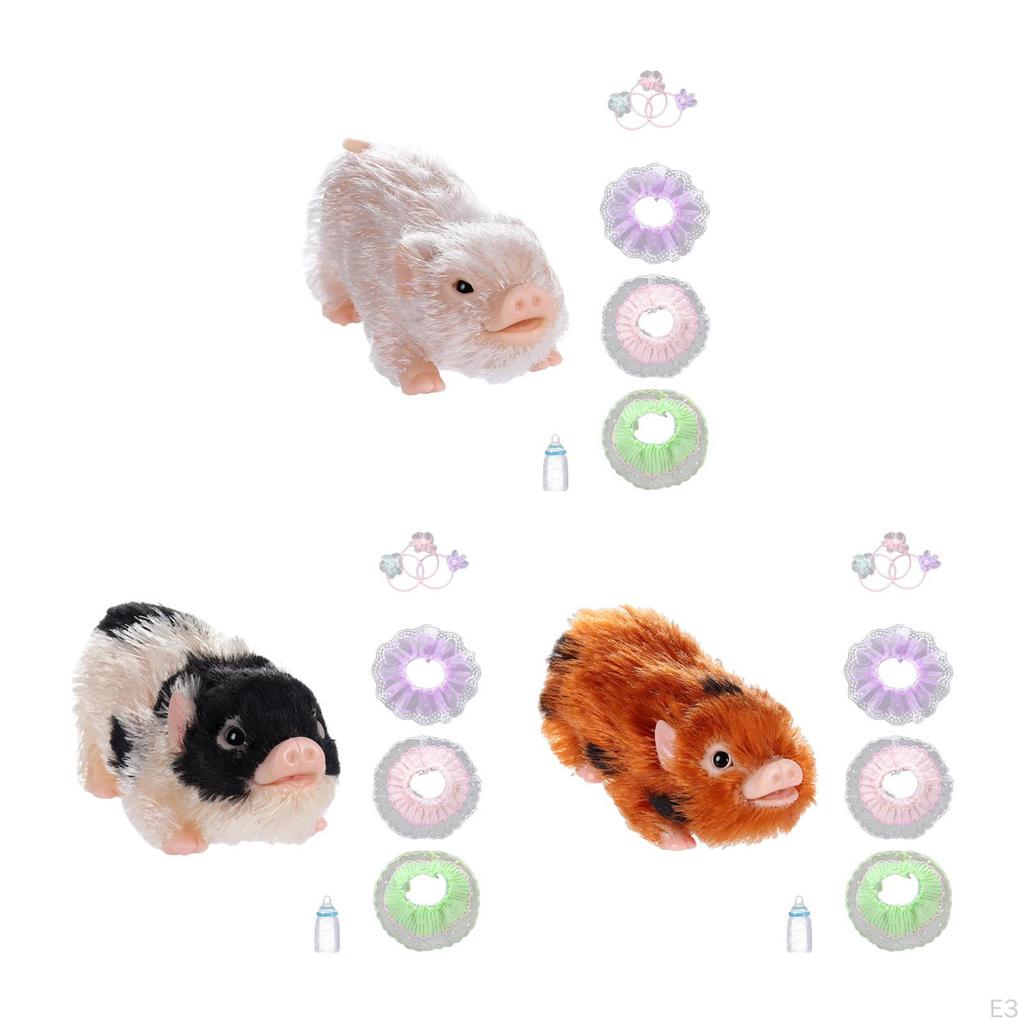 Pig Doll, with Headband And Apron. Realistic Toy for Girls Boys.
