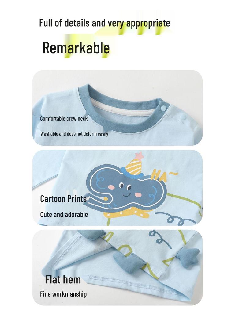 T-shirt a maniche lunghe Kaka Panda per bambini e bambine - Moda Primavera/Autunno