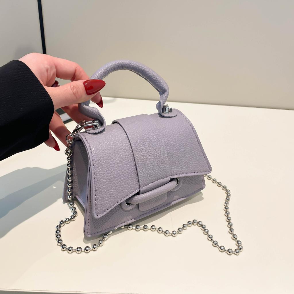 New Solid Color Simple Temperament Handbag for Women's Versatile One-shoulder Crossbody Bag Korean Version Retro Mini Bag