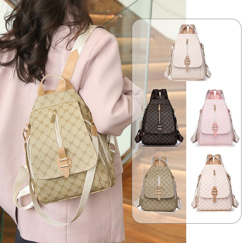 Print-Rucksack Damen-Rucksack aus weichem Leder, vielseitig verwendbar, Umhängetasche, Reiserucksack für Damen