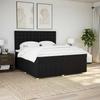 Box Spring Bed with Mattress Black 200x200 cm Fabric