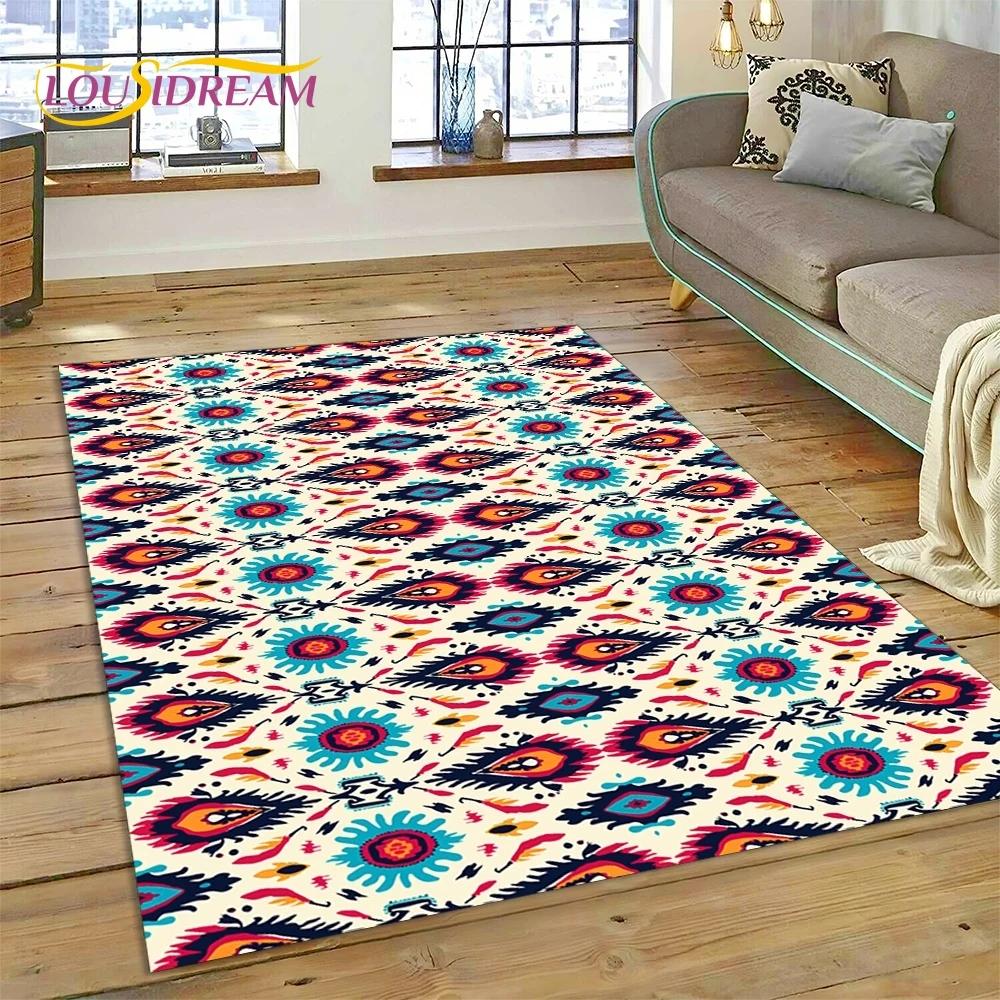Lastest Nordic Turkish Bohemia Celt Rug Carpet for Living Room Bedroom Home Decor,Floor Mat Non-slip Decoration for Sofa Doormat