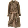 New European Mink Eco-friendly Fur Coat, Imitation Fur Mid-length Imitation Mink Fur Bathrobe Style Coat for Women