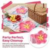 10Pcs Hibiscus Flower Pattern Hibiscus Paper Plates Paper Party Plates  Single Use