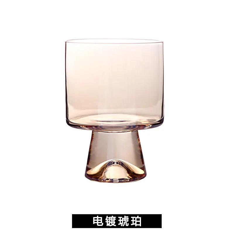 Křišťálový skleněný hrnek s rukojetí, trojrozměrně malovaný hrnek na červené a bílé víno, kreativní sklenice na kávu s motivem sněhové hory a tulipánu