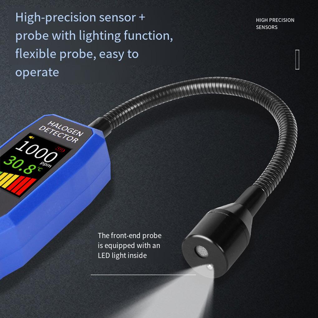 TM618 Refrigerant Detector Refrigerant Halogen Leak Detector High Sensitivity Air Conditioning Leak Gas Leak Detection Tool