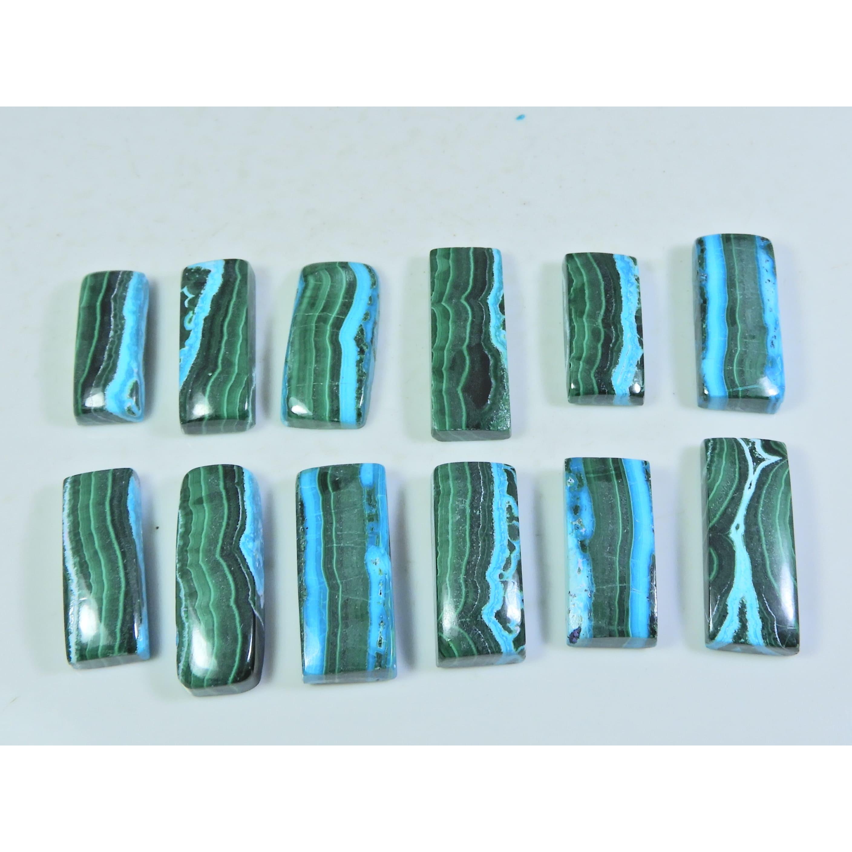 

20-25 MM Natural Chrysocolla Malachite Octagon Cabochon Gemstone 12Pcs Lot C-171