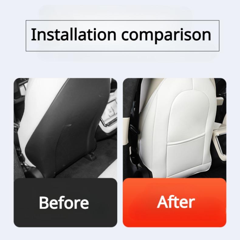 Seat Back Anti Kick Pad for Tesla Model S X Seat Backrest Protective Mat Wear-resistant Child Anti Dirty Car Accessories 2024