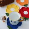 Gehäkelte Blumen-Untersetzer, Handgestrickte Hitzebeständige Tassenunterlagen Tischsets, Dekorative Gehäkelte Deckchen zum Tischschutz, Niedliches Zuhause