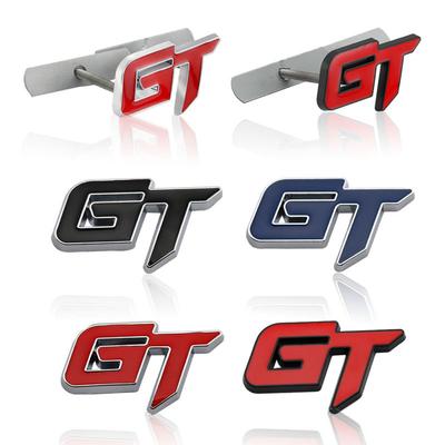 3D Metal GT Car Rear Trunk Emblem Sticker Decals Front Hood Grill Badge