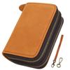 Smart Key Genuine Leather Key Smart Key Car Key 2 Key Card Coin Large 6 Double Zipper [Kakukosya] Case, Men's Case, Compatible, Holder, Slots,