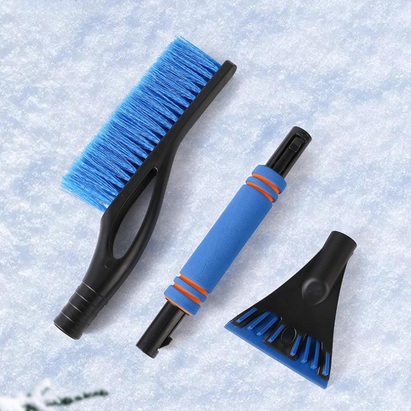 Ice Scrapers For Car Windshield Detachable Aluminum Snow Brush Ice Scrapers No-Scratch Ergonomic Car Accessories Heavy Duty Snow