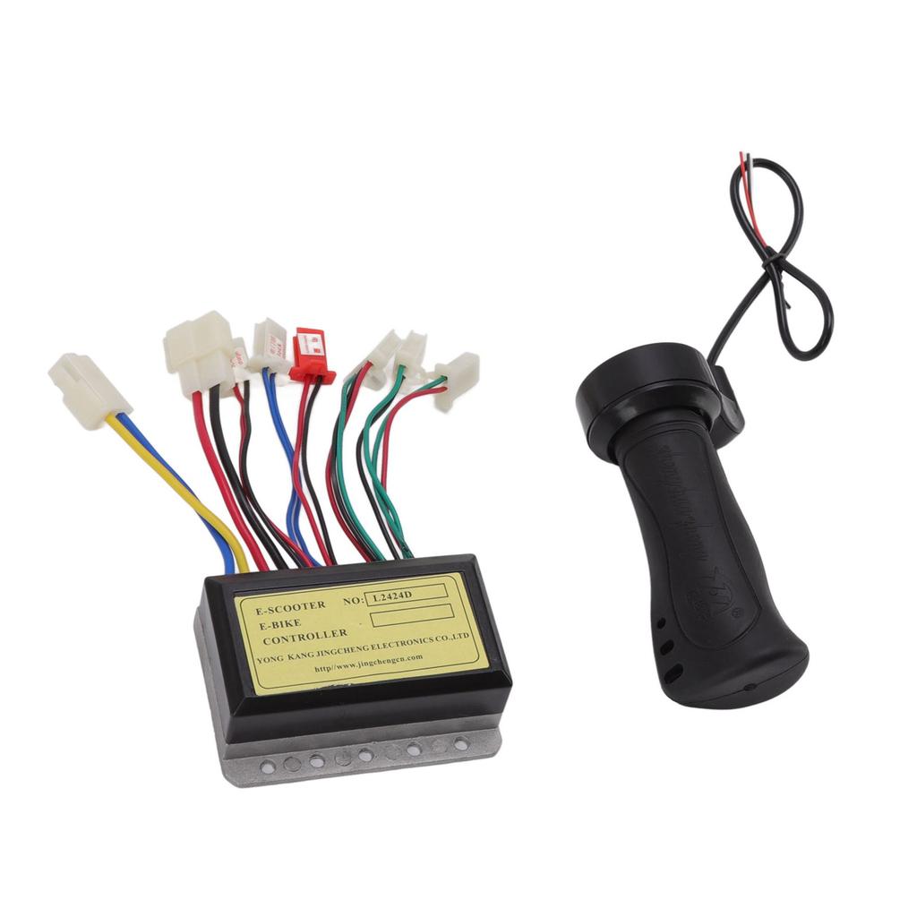 24V 250W Brush Motor Speed Controller DC Brushed Motor Control Box with Throttle Grip for Electric Bike Tricycle Scooter