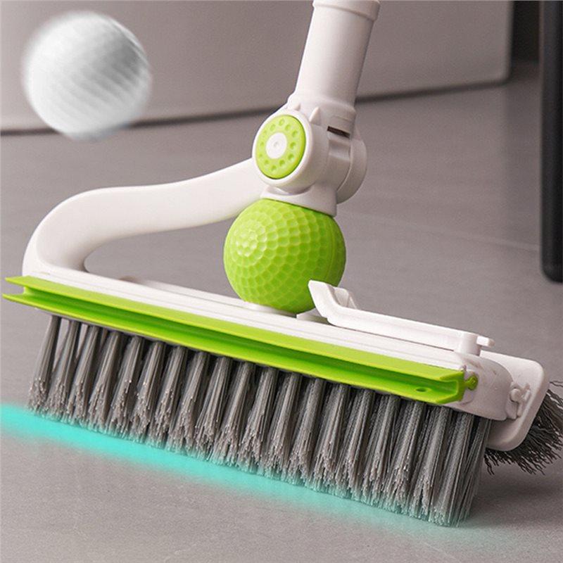 ABBP-Floor Scrub Brush With Long Handle, Stiff Bristle Scrubber For Cleaning Bathroom, Patio, Pool, Kitchen, Wall