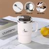 Stainless Steel Mug with Lid & Spoon - Perfect for Coffee, Tea, or Travel