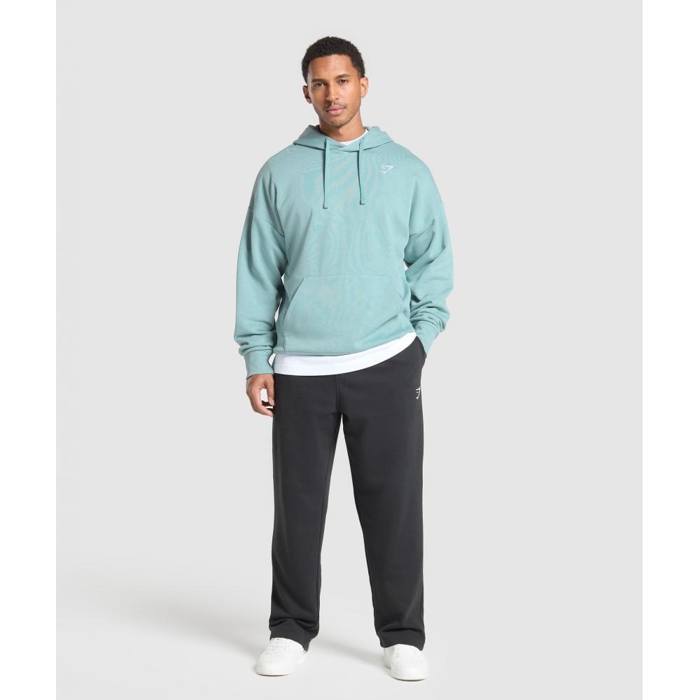 Gymshark CRest Oversized Hoodie Rest Blue A5a8o Udbb