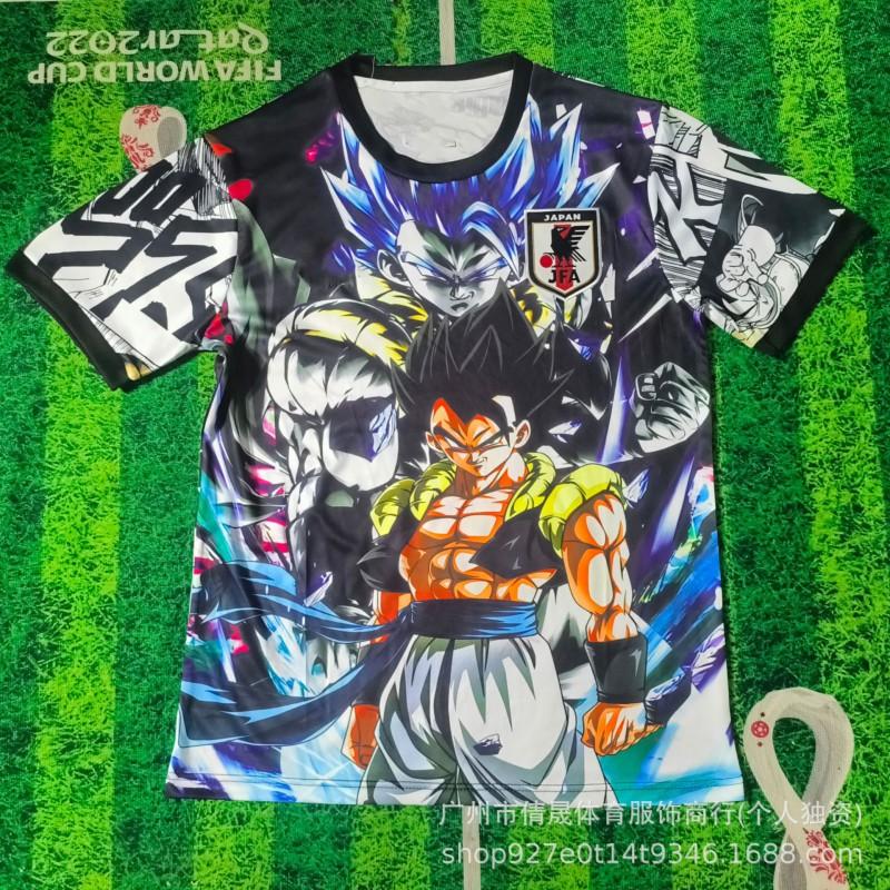 Japan National Team Soccer Jersey Anime Digital Collab Edition Mens Breathable Quick-Dry Short Sleeve Football Shirt