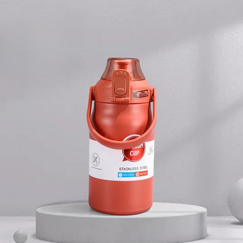 

Термокружка из нержавеющей стали 316, уличная, большой емкости, портативная, космический горшок, бытовая, однотонная, для двойного питья, спортивная бутылка 1.0L красный