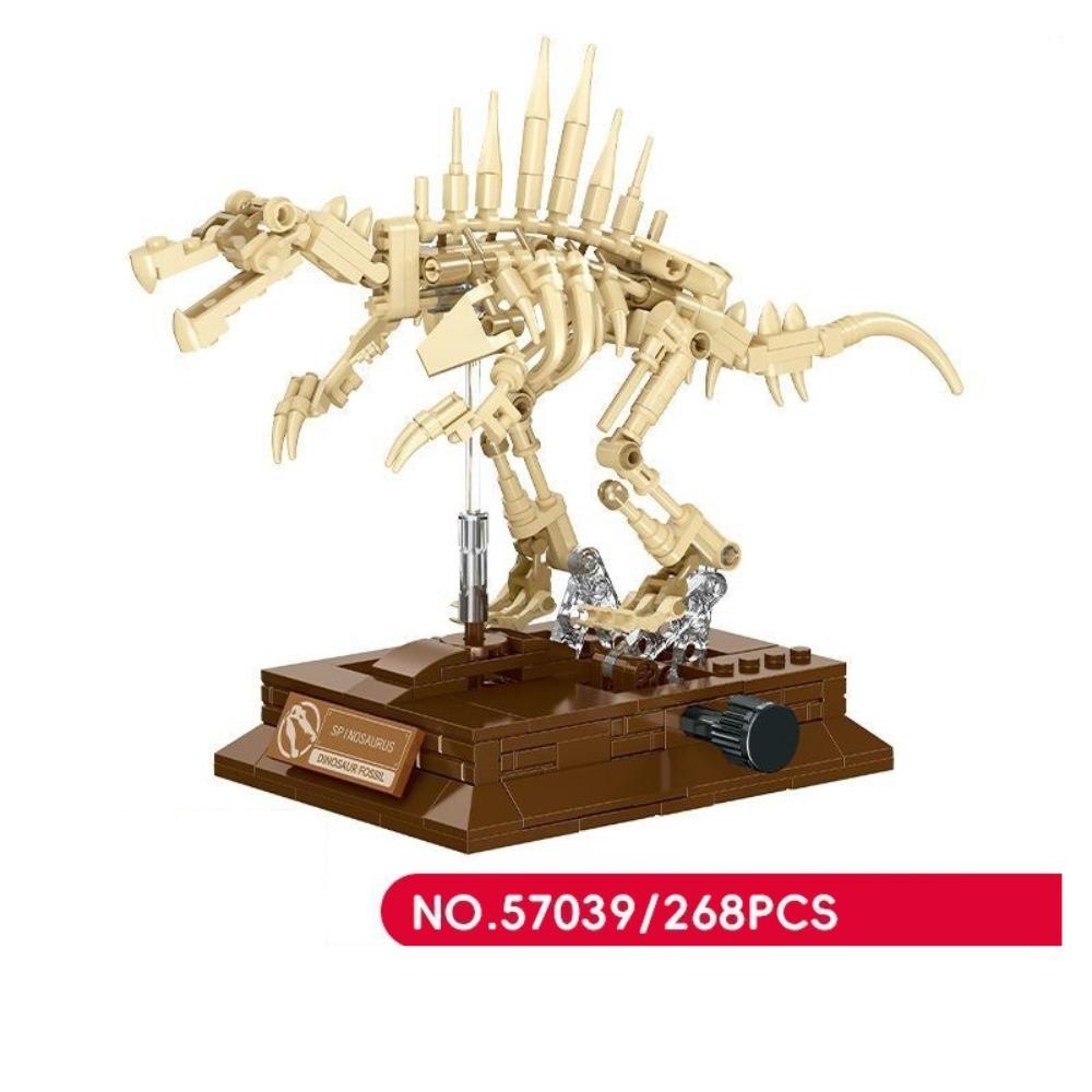 Bâtiment Squelette Tyrannosaure Rex Jouet Éducatif Ensemble de Blocs de Construction Affichage Fossile