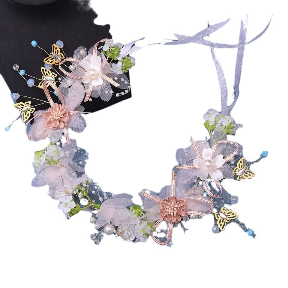 Corona Floreale per la Festa dei Bambini - Cerchietto Perla da Principessa & Accessorio Floreale Stile Foresta