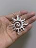 Bohemian Sun Pendant Necklace With Geometric Alloy Chain For Women