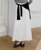 Kwinseulaebis Cotton Maxi Tuck Flared Skirt_2Colors