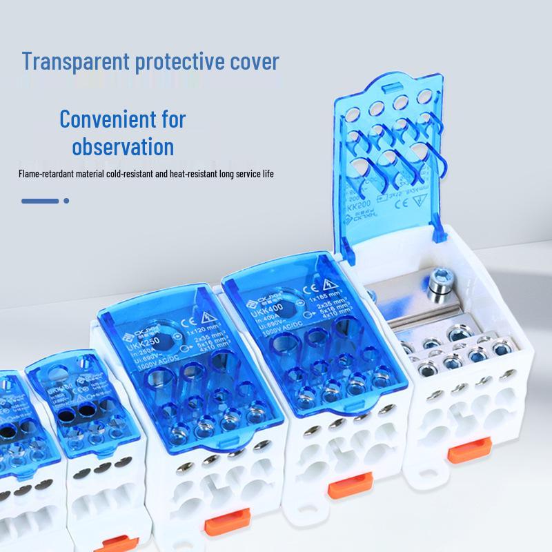 Maker CK-UKK DIN Rail Junction Box with Multiple Outputs - 80A, 125A, 160A, 250A, 400A, 500A