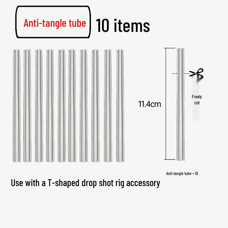 Inverted T-Shaped Fishing Rig: Anti-Tangle Hose, Quick-Release Buckle, and String Hook Accessories