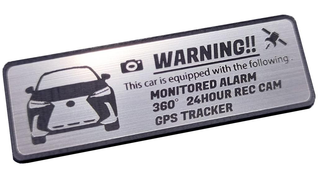 Honami Works New 20 Series NX Security Emblem 24 Hour Surveillance Dash Cam GPS Tracker Sticker