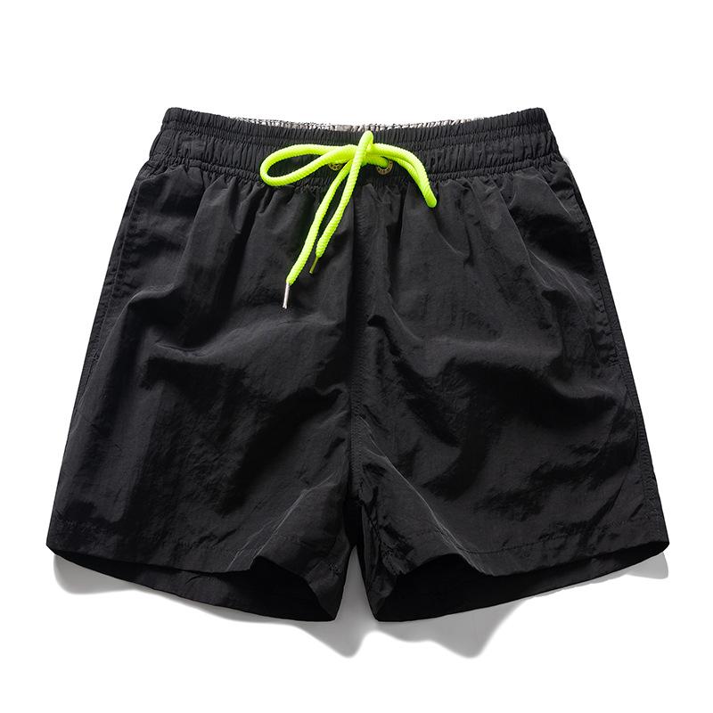 Men's Trendy Color-Block Summer Beach Shorts: Loose-Fit, Casual Sportswear