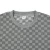 Men's Autumn and Winter Heavy Jacquard Checkerboard Checkerboard T-shirt Men's T-shirt Round Neck Casual Bottoming Shirt Knitted Long-sleeved T-shirt