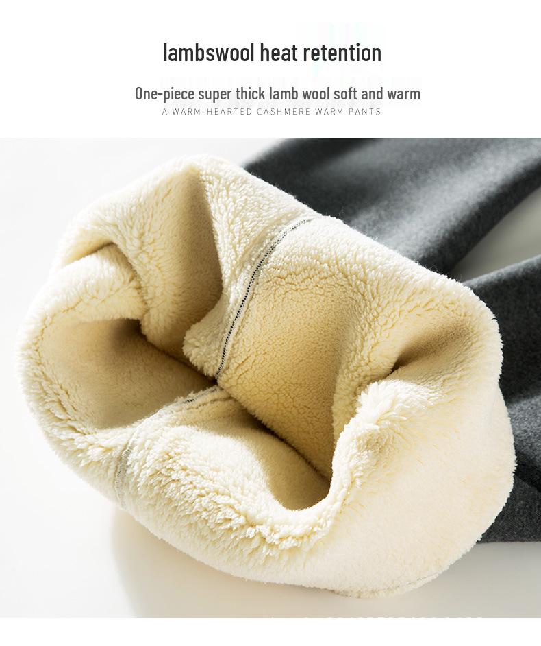 Women's Plus Size Fleece Lined Lambswool Leggings - Thick, Warm Cotton Pants for Autumn/Winter Wear