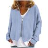 Womens Zip Up Sweaters Sweatshirts Long Sleeve Oversized Jackets Soft Casual Loose Tunic Tops