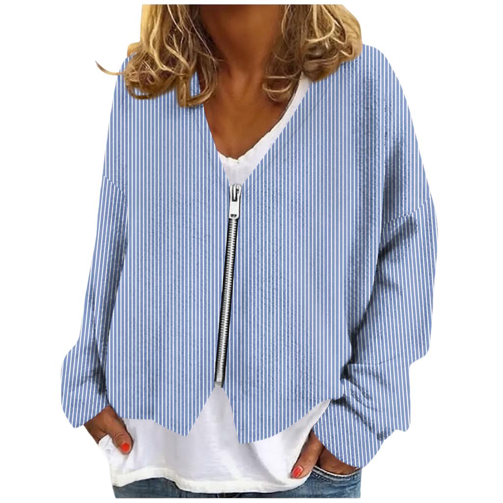 Womens Zip Up Sweaters Sweatshirts Long Sleeve Oversized Jackets Soft Casual Loose Tunic Tops