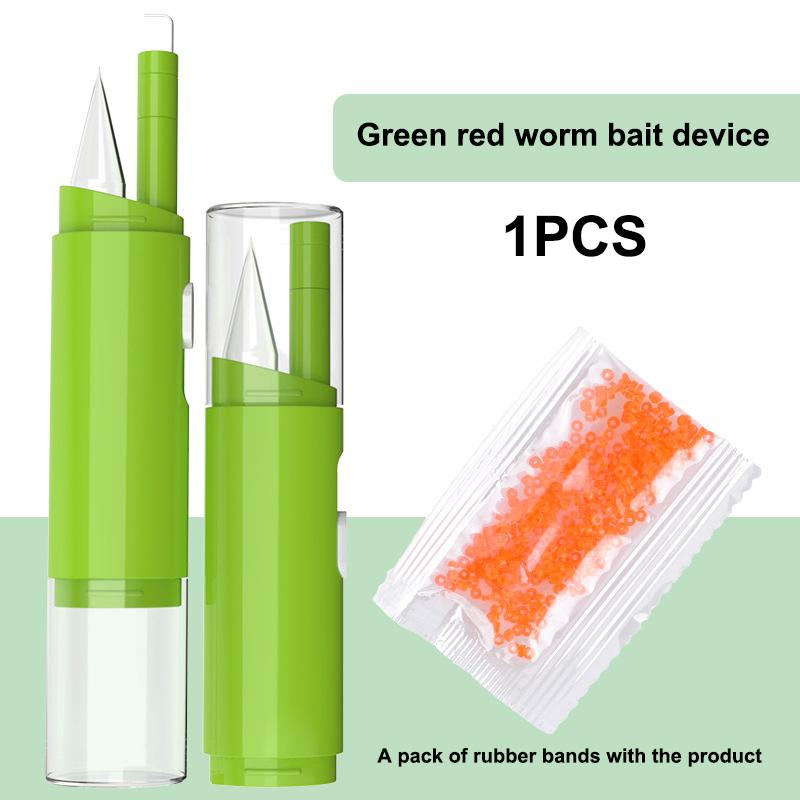 

New Abs Worm Bait Device Automatic 5 Colors Bait Clip Lightweight Bait Hanging Device Fishing Accessories 13cm зелёный