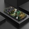 Greenish gold exquisite phone case for funda iphone for iphone 17 pro max cover glass for iPhone 17 16 15 14 13 12pm Pro Plus