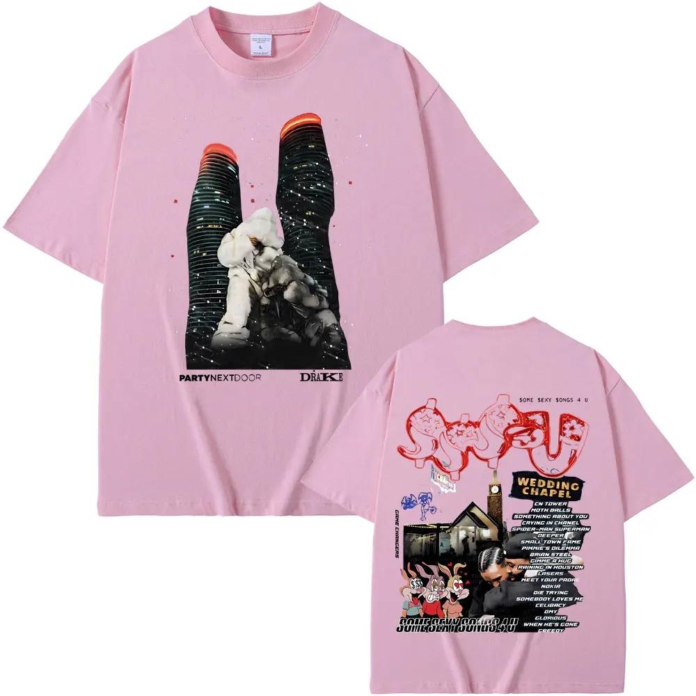 Rapper PARTYNEXTDOOR Drake Alcune Canzoni Sexy per Te SSS4U 2025 Magliette Stampate Uomo Donna Moda Vintage Hip Hop Magliette Oversize