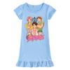 M1219 Kids Girls Sajaboys Kpop Rumi Zoey Mira Print Short Sleeves Ruffle Dress