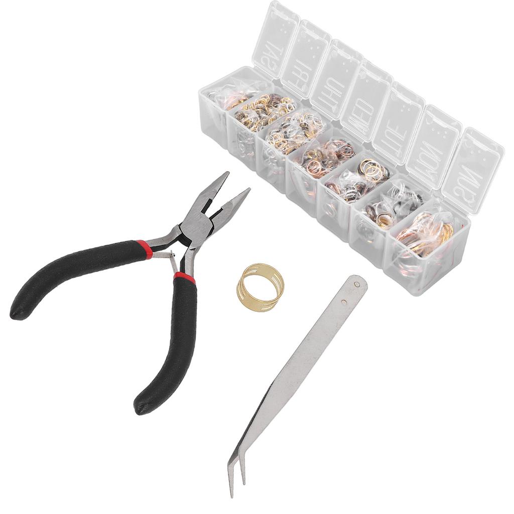 DIY Jewelry Finding Kits Single Ring Opening and Closing Ring Set Jewelry Material Package Mixed Color