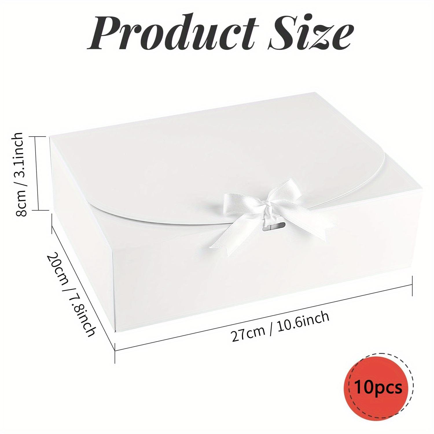 

10 шт. Бумажные коробки для подарков с крышками и лентами для подарков, большая коробка для предложений руки и сердца подружкам невесты, сувениры для свадебных праздников 10pcs белый