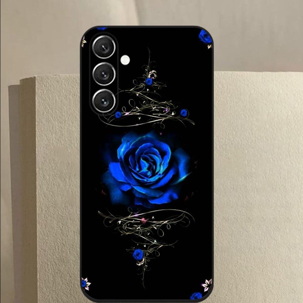 Blue rose flower  Phone Case For Samsung Galaxy A13,A21s,A22,A31,A32,A52,A53,A71,A80,A91 Soft Black Cover
