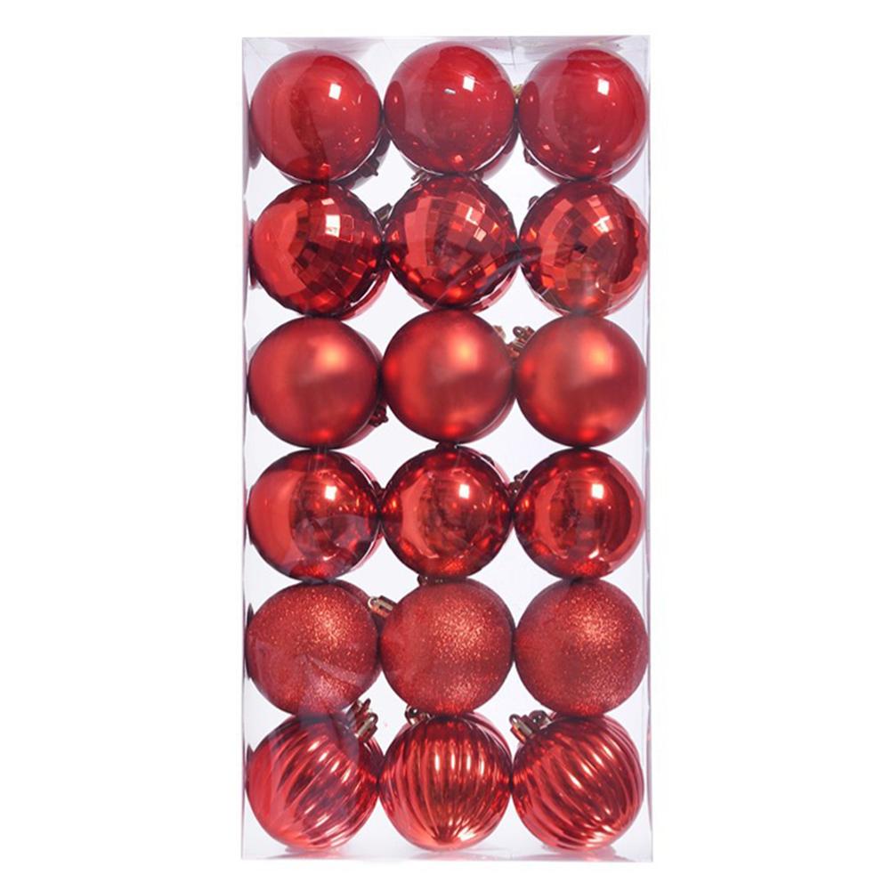 Holiday Decoration 36 Pack Plastic Shatterproof Ball Ornaments for Christmas Tree and Wreath Use Lightweight Design for Hanging